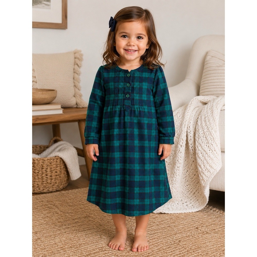 PETITE PLUME New Girls 2T Highland TartanFlannel Beatrice Nightgown Sleep Pajama